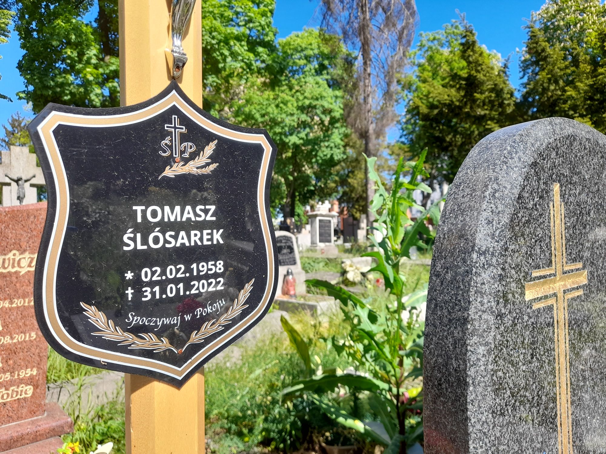 Grób Tomasz Ślósarek